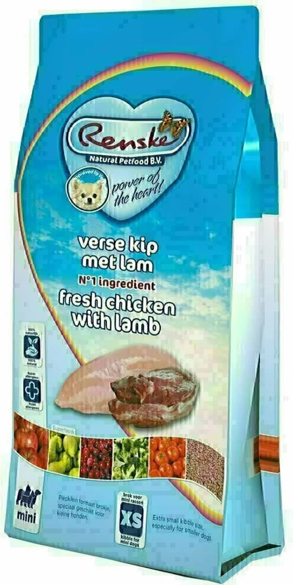 Renske Super Premium Mini Kip & Lam Hondenvoer 2kg