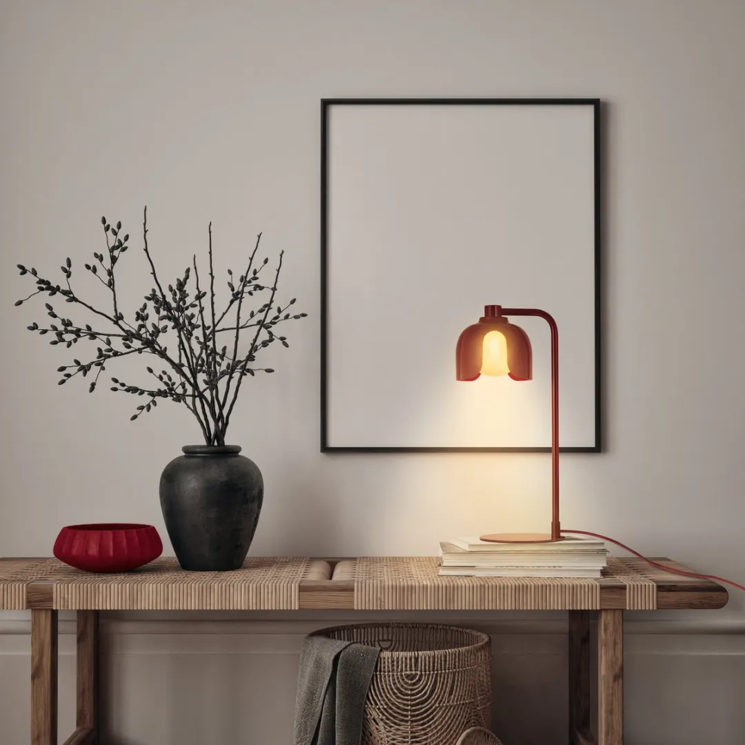 Osram Decor Corolle Tafellamp - Rood Metaal Glas