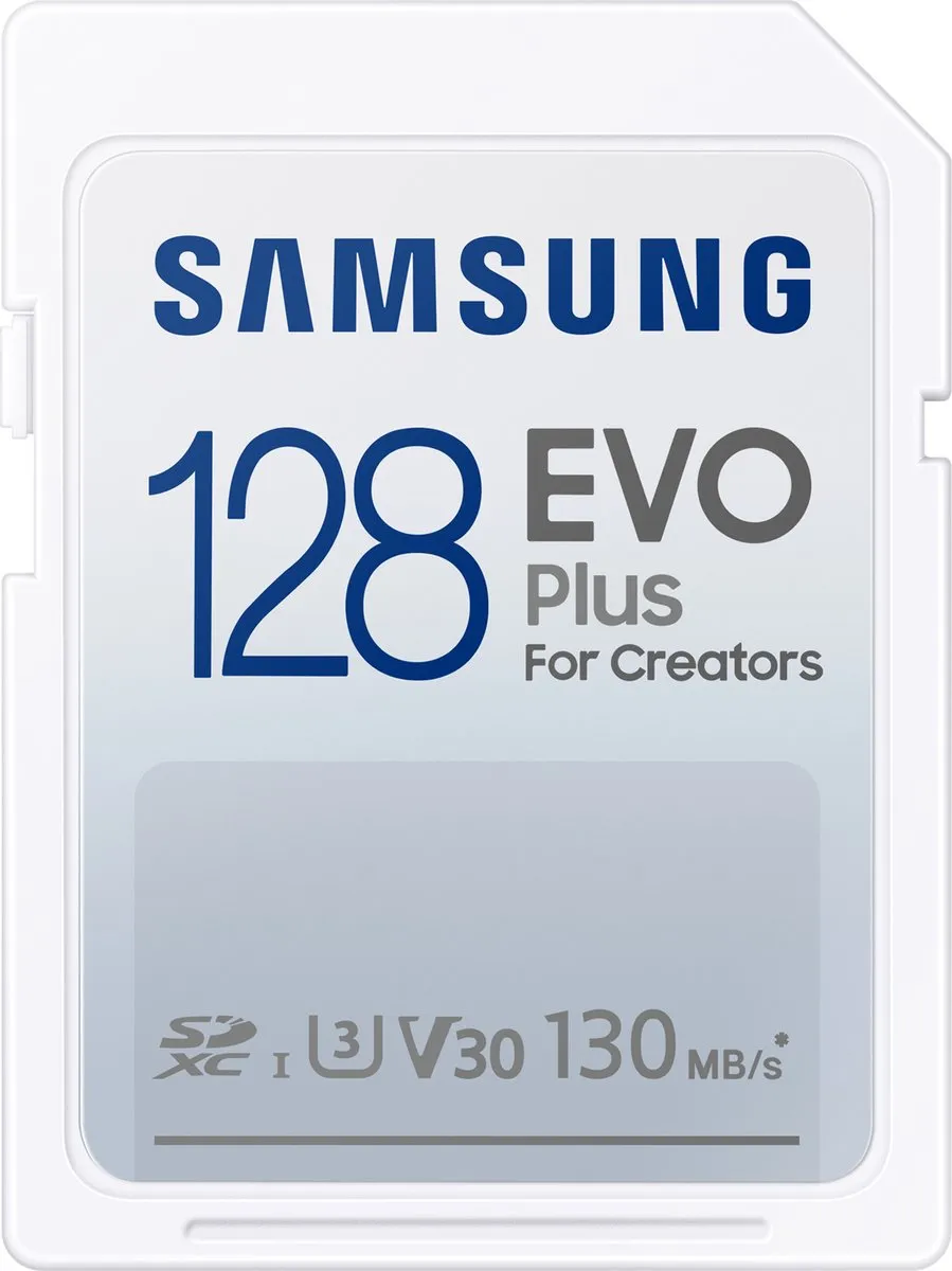 Samsung EVO Plus SD Kaart 128GB - 130MB/s