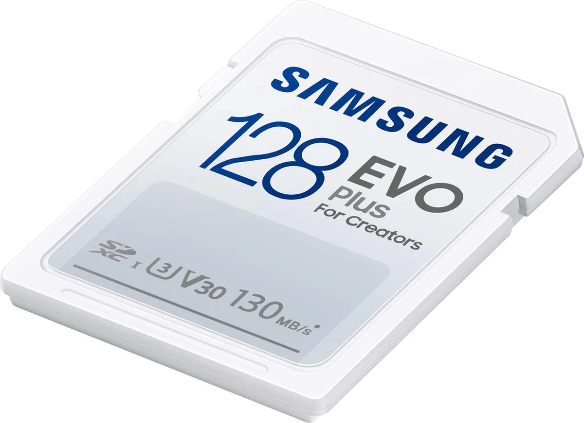 Samsung EVO Plus SD Kaart 128GB - 130MB/s