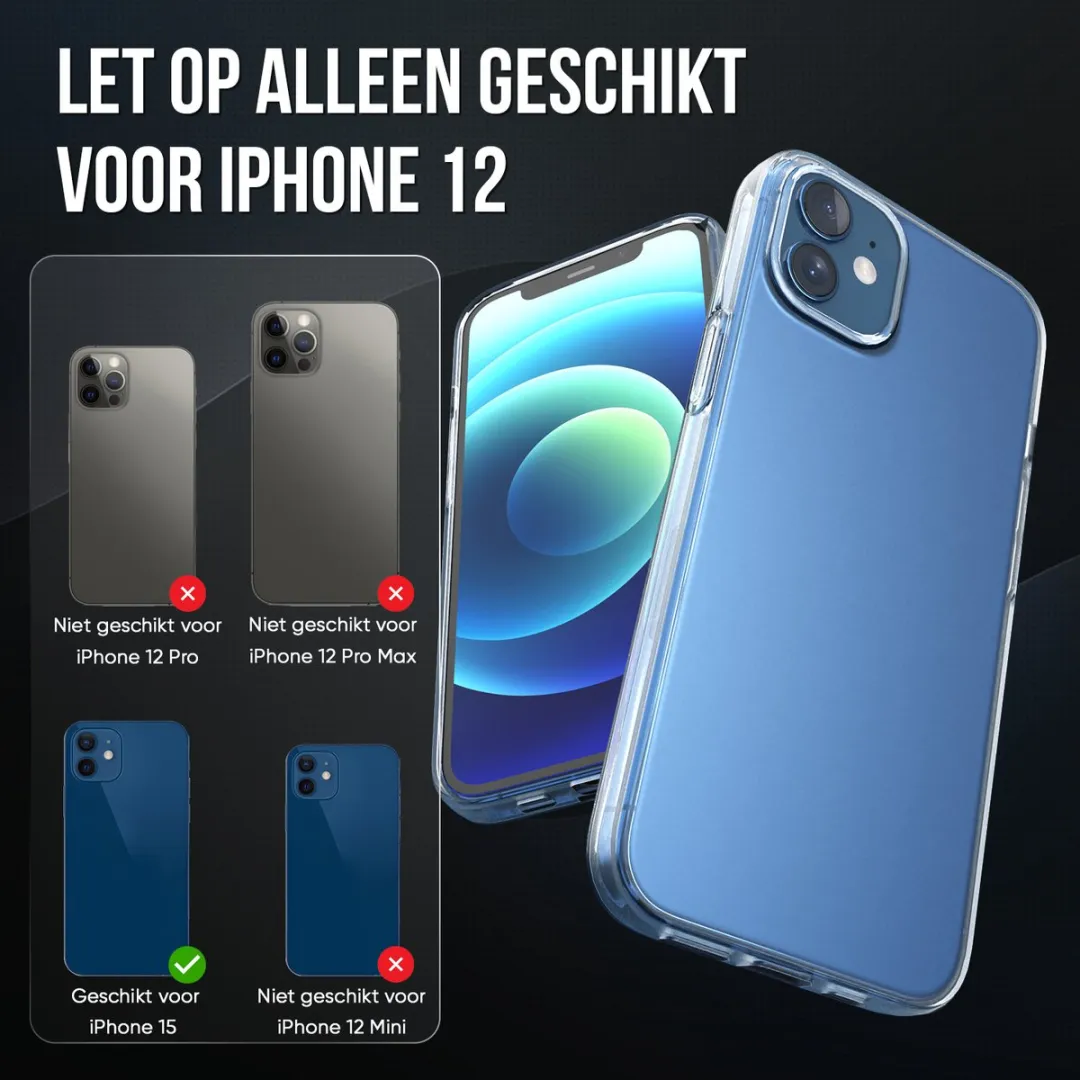 NUVEX iPhone 12 Telefoonhoesje - Transparant - afbeelding 6 van 6