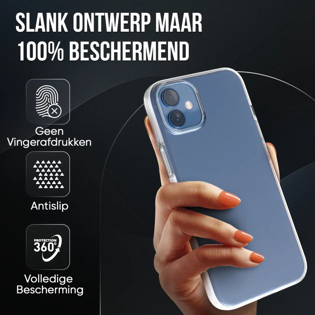 NUVEX iPhone 12 Telefoonhoesje - Transparant