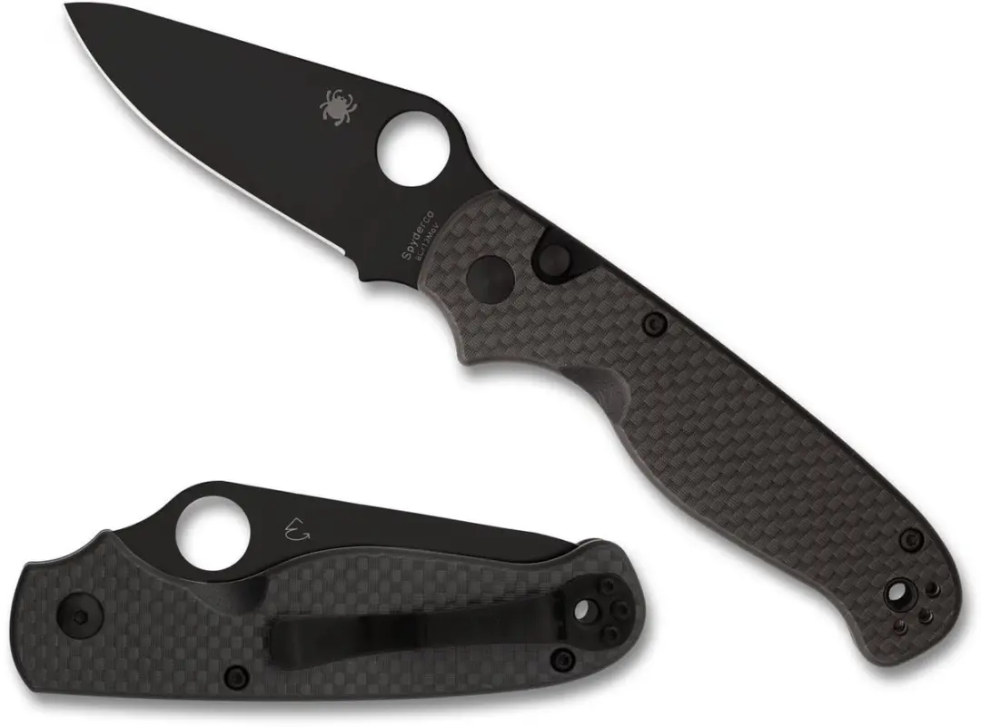 Spyderco ButtonUp Carbon Fiber Black Blade