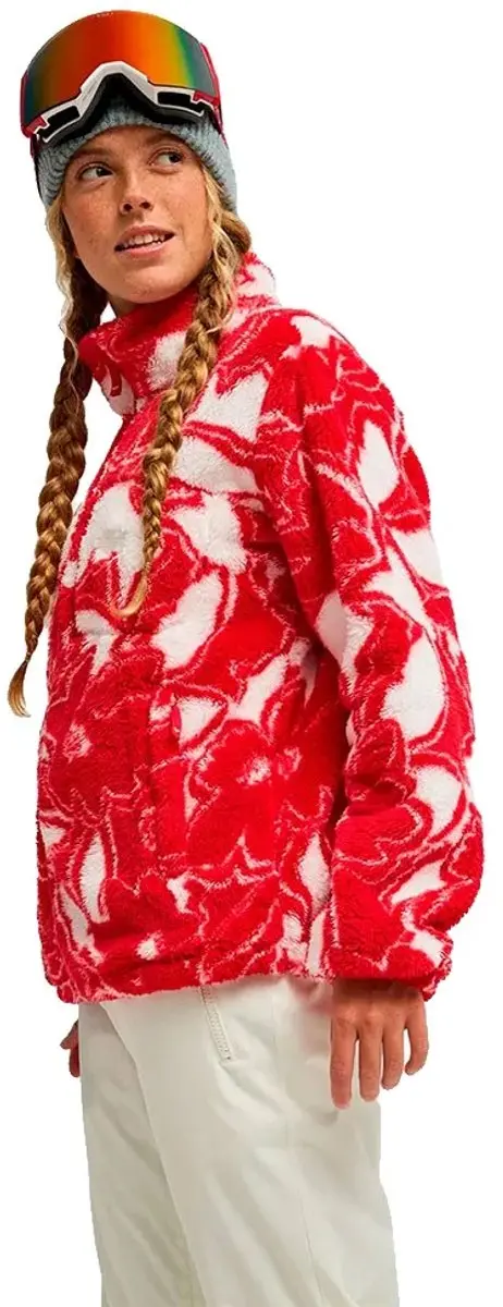 Roxy Alabama Dames Fleece - Barberry Floral Flurries - S - afbeelding 3 van 4