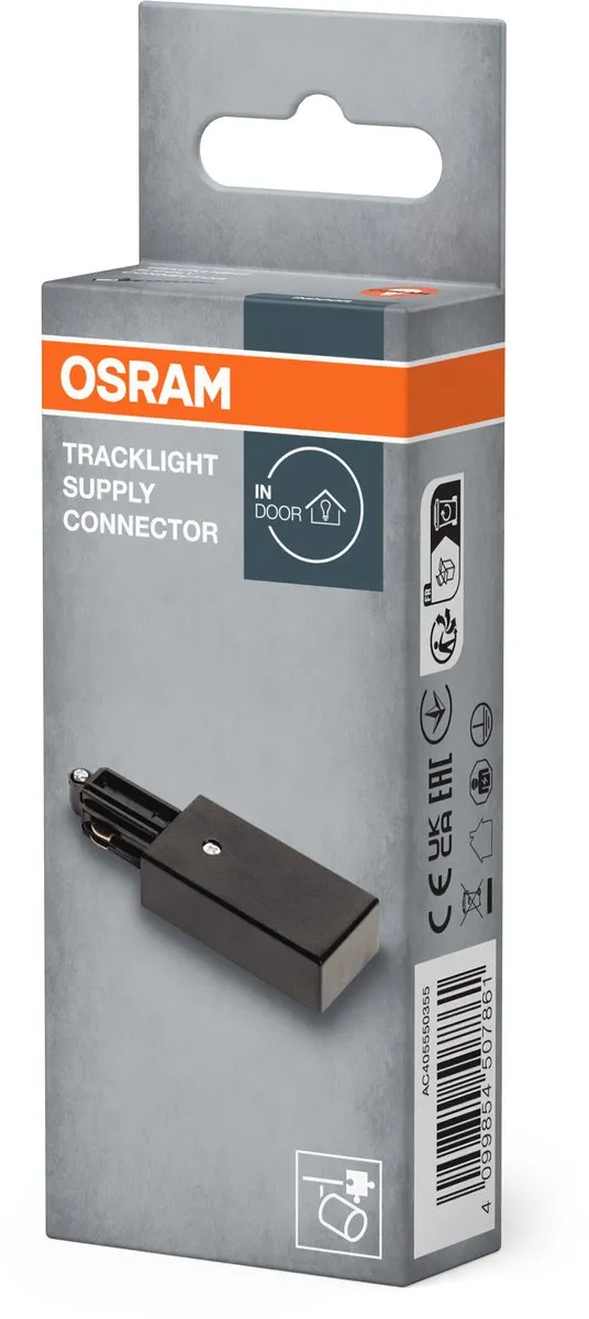 Osram Tracklight Supply Connector - Zwart
