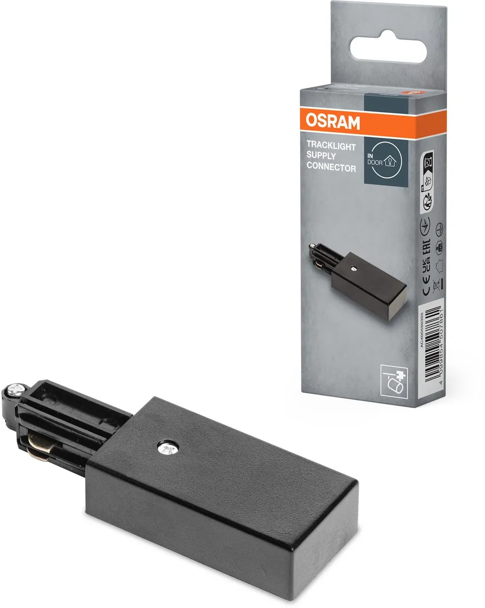 Osram Tracklight Supply Connector - Zwart