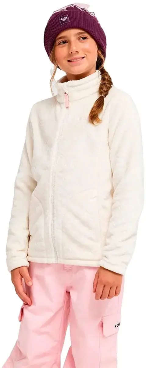 Roxy Igloo Fleece Met Volledige Rits Wit 12 Years Kinderen