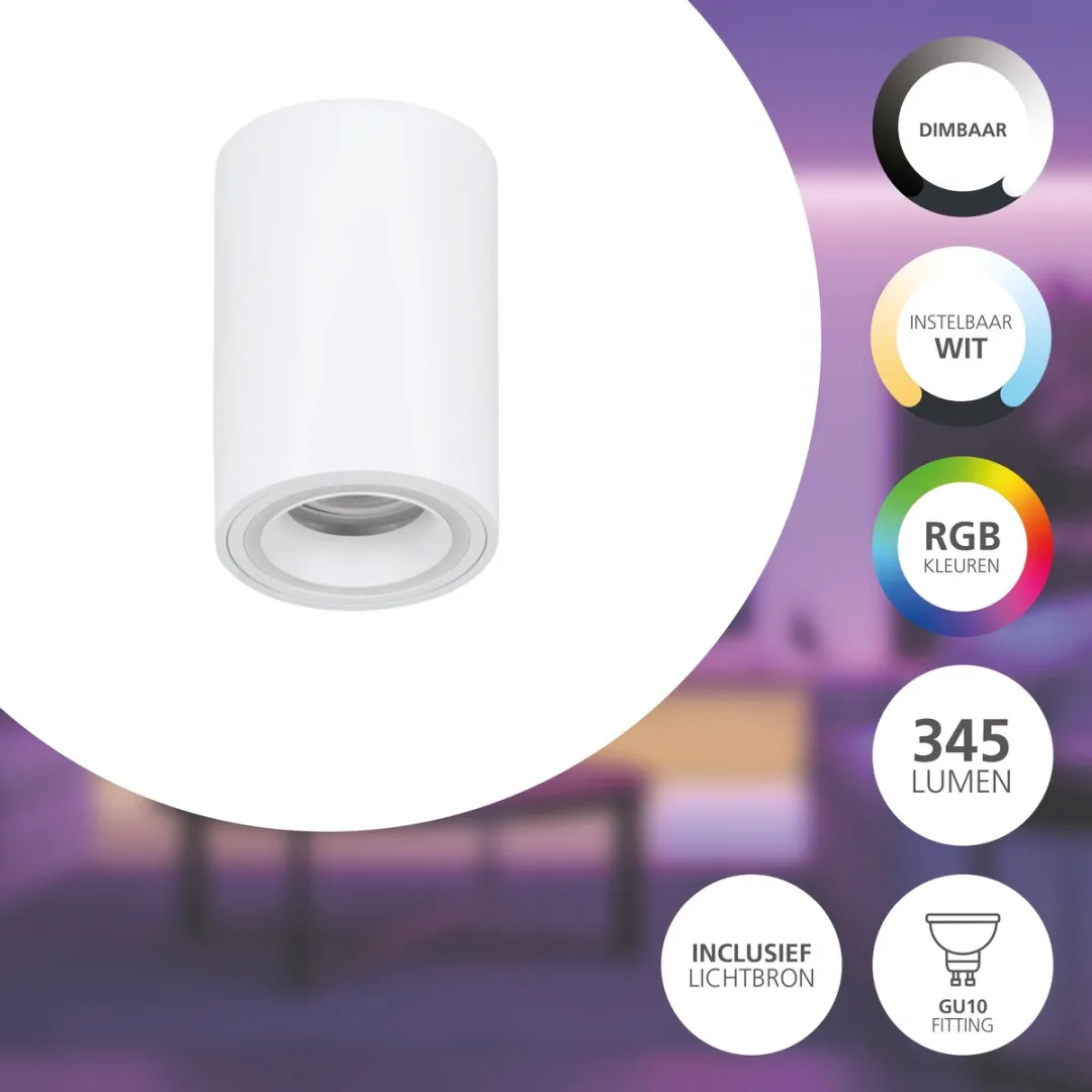EGLO connect.z Carosso-Z Smart Opbouwlamp GU10 - RGB & Wit - Zigbee