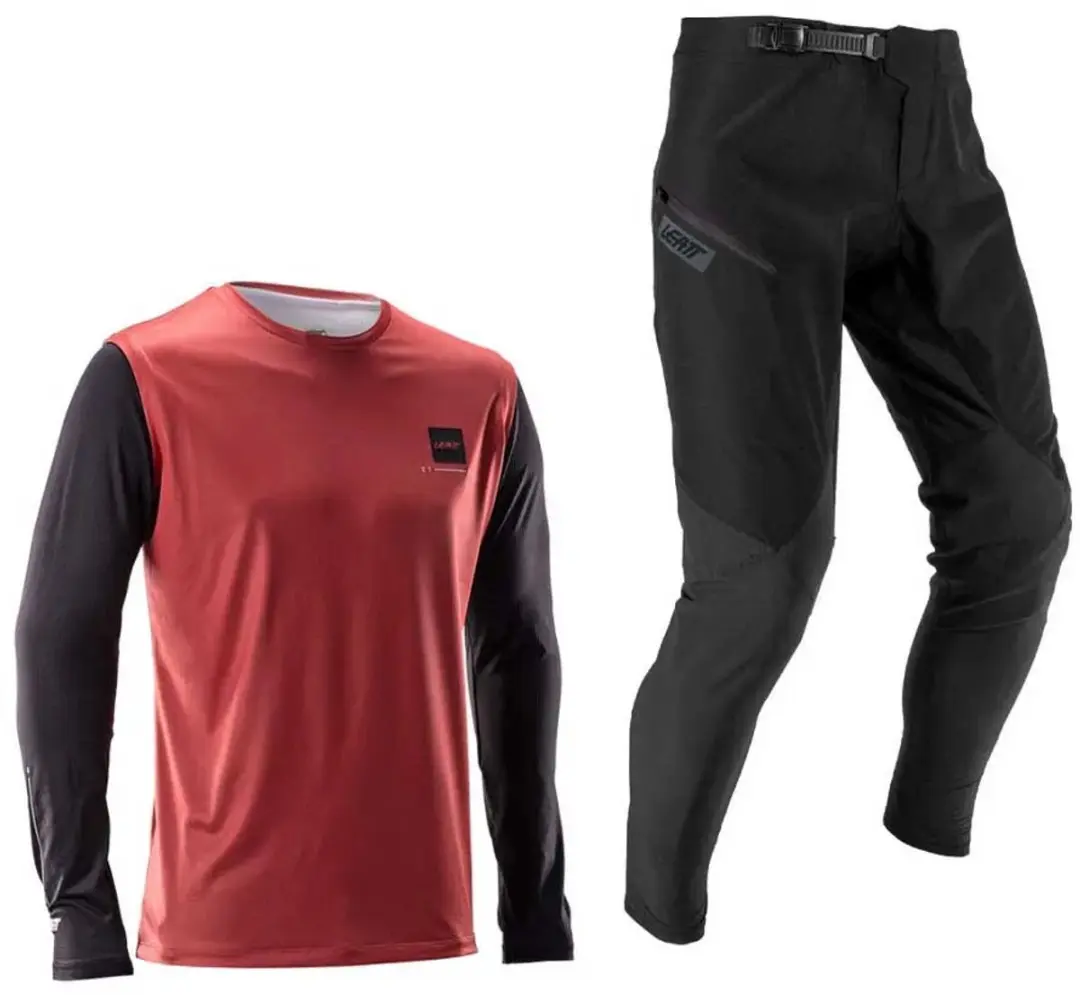 Leatt Gravity 1.0 T-shirt Met Lange Mouwen Rood L Man