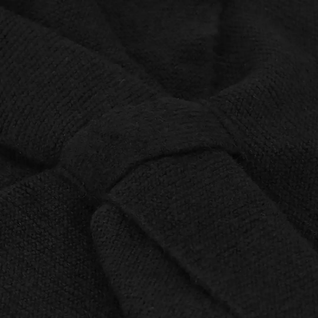 Sarlini Poncho Omslagdoek met Lus - Zwart - afbeelding 2 van 3