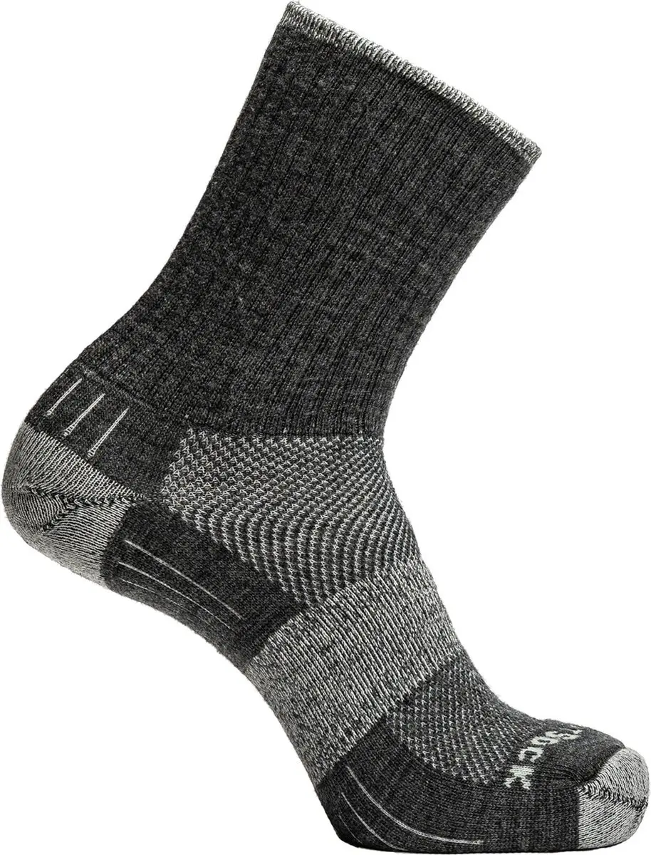 Wrightsock Escape Merino Crew - Grijs/Donkergrijs - 37-41
