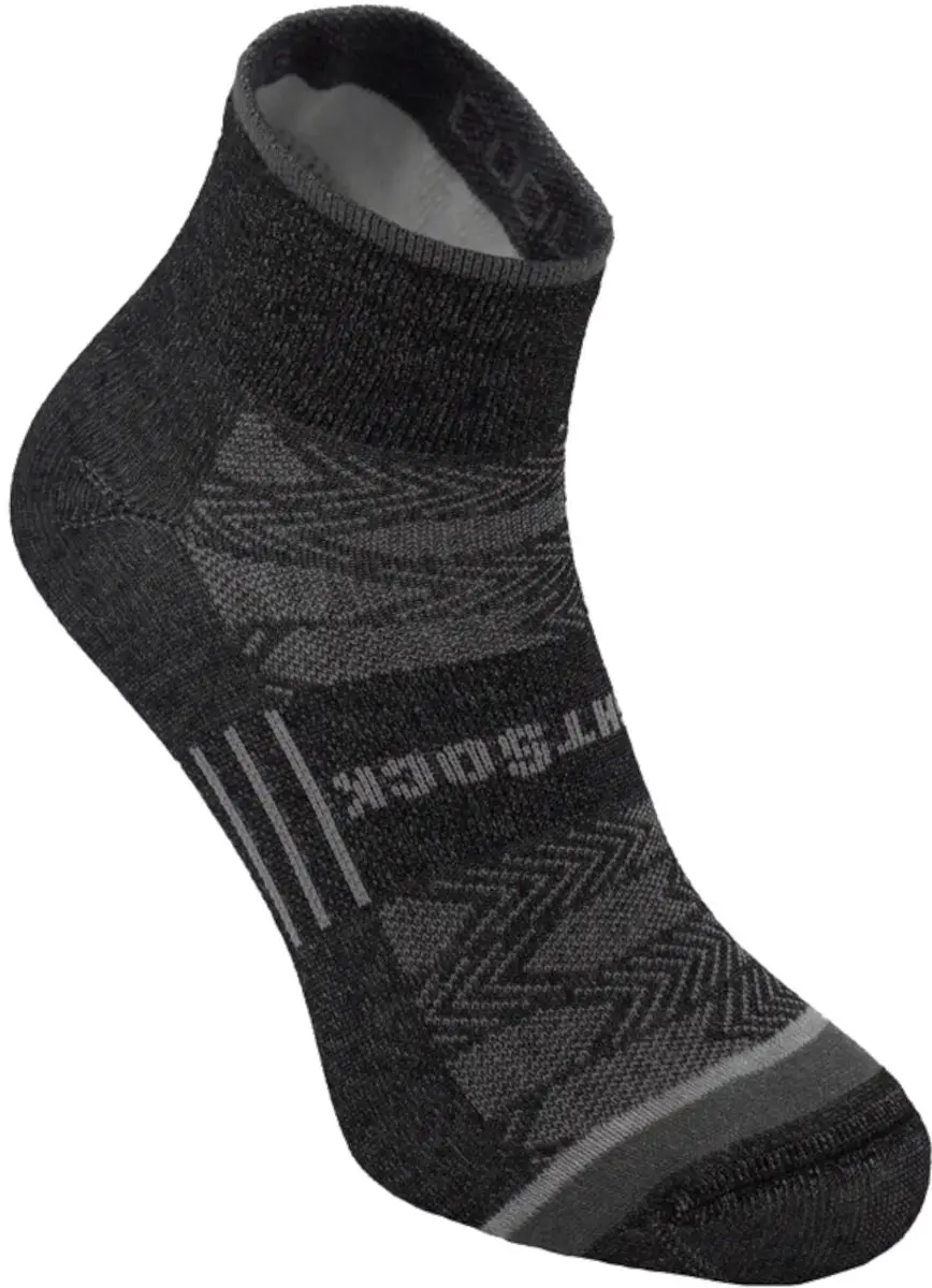 Wrightsock Coolmesh Quarter - Zwart/Grijs - 34-37