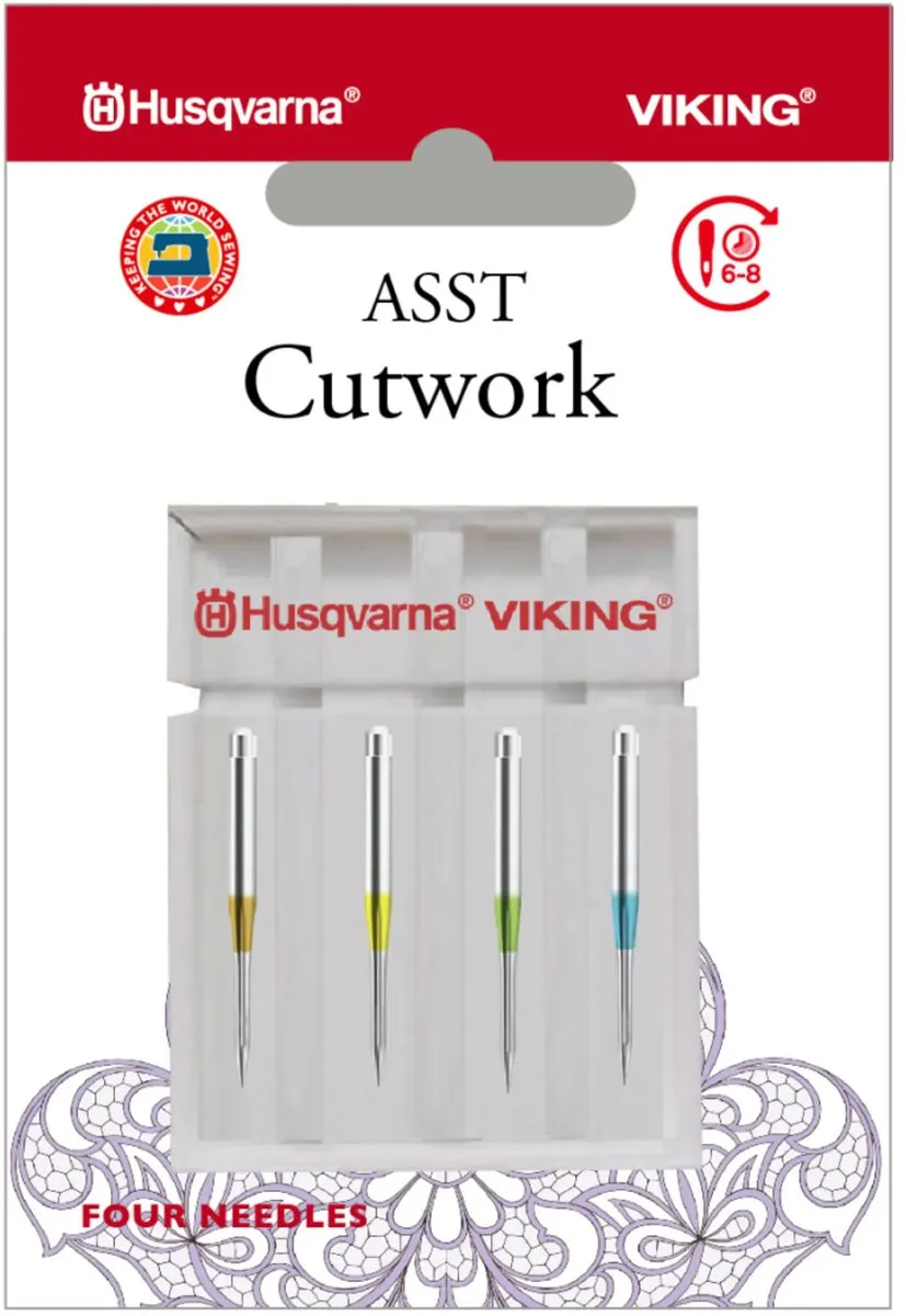 Husqvarna-Viking Cutwork Naalden SET 4 Stuks