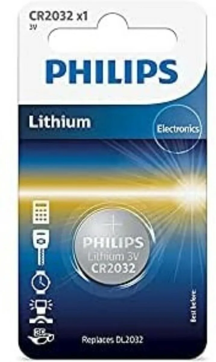 Philips Knoopcelbatterij CR2032 - 225mAh