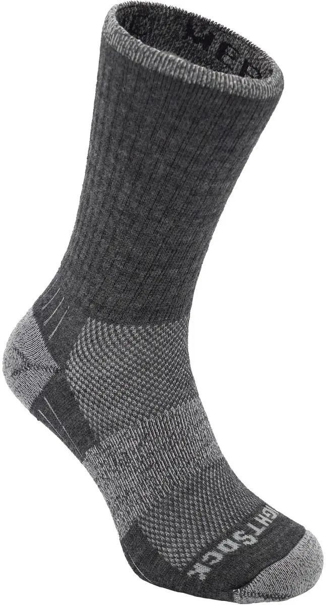 Wrightsock Escape Merino Crew - Grijs/Donkergrijs - 34-37
