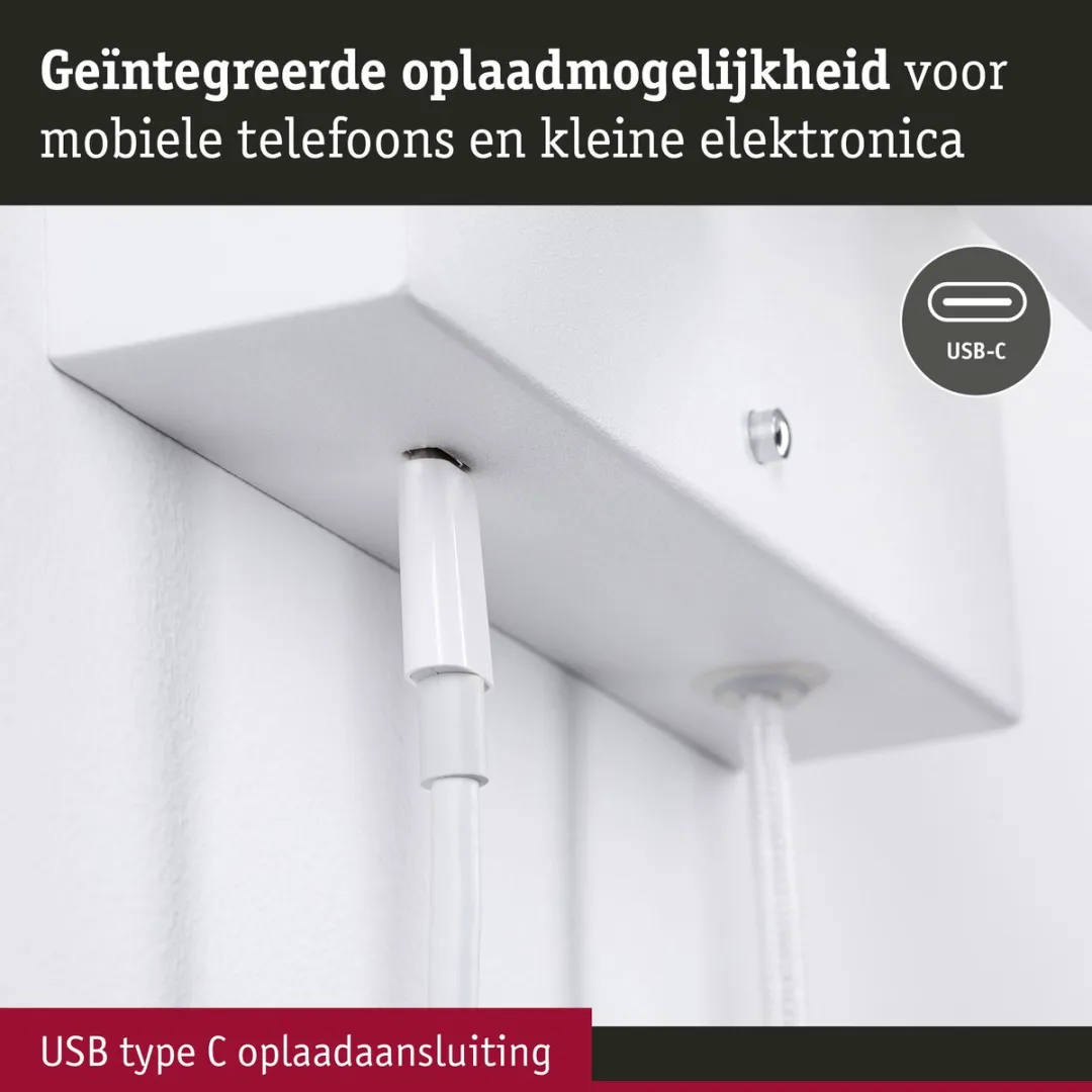 Paulmann LED-wandlamp Jerik 3-Step-Dim 3000K - 160lm - Wit mat
