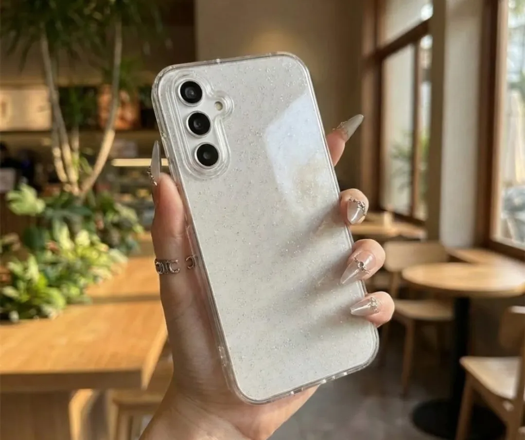 NUVEX Glitter Telefoonhoesje Samsung Galaxy A54 - Transparant