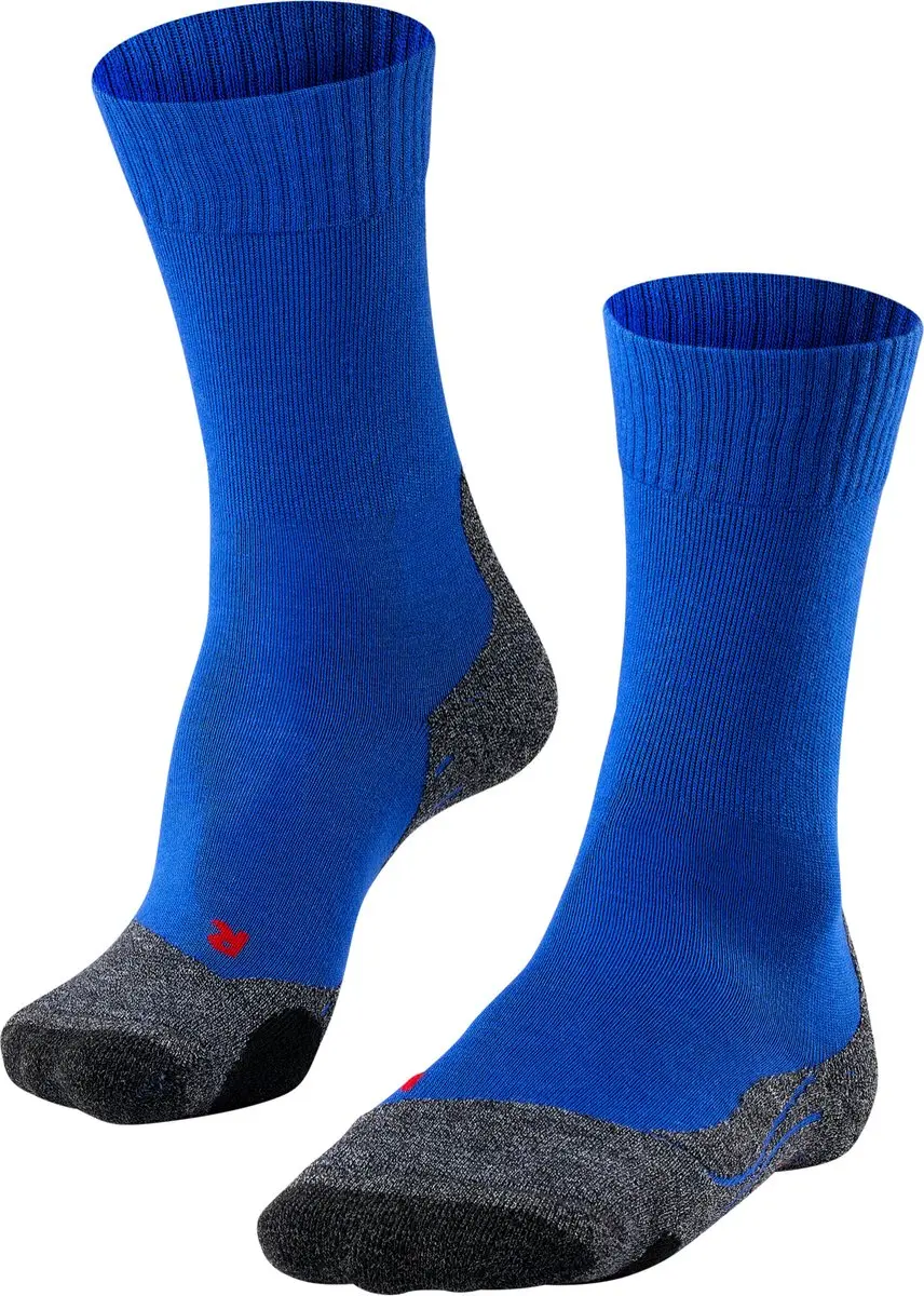 FALKE TK2 anti-blaar dik wol functioneel materiaal wandelsokken heren blauw