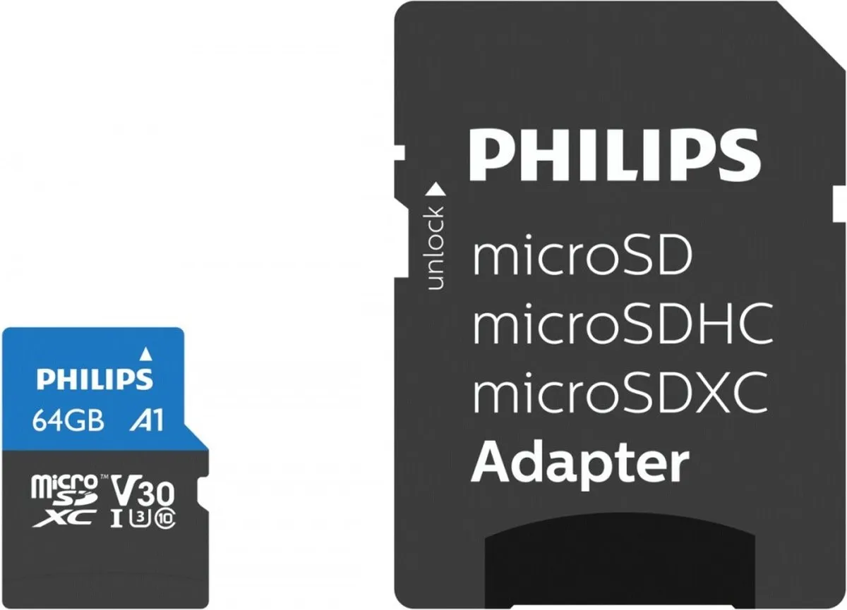 Philips FM64MP65B Micro SDXC 64GB - Class 10 UHS-I U3 - afbeelding 6 van 6