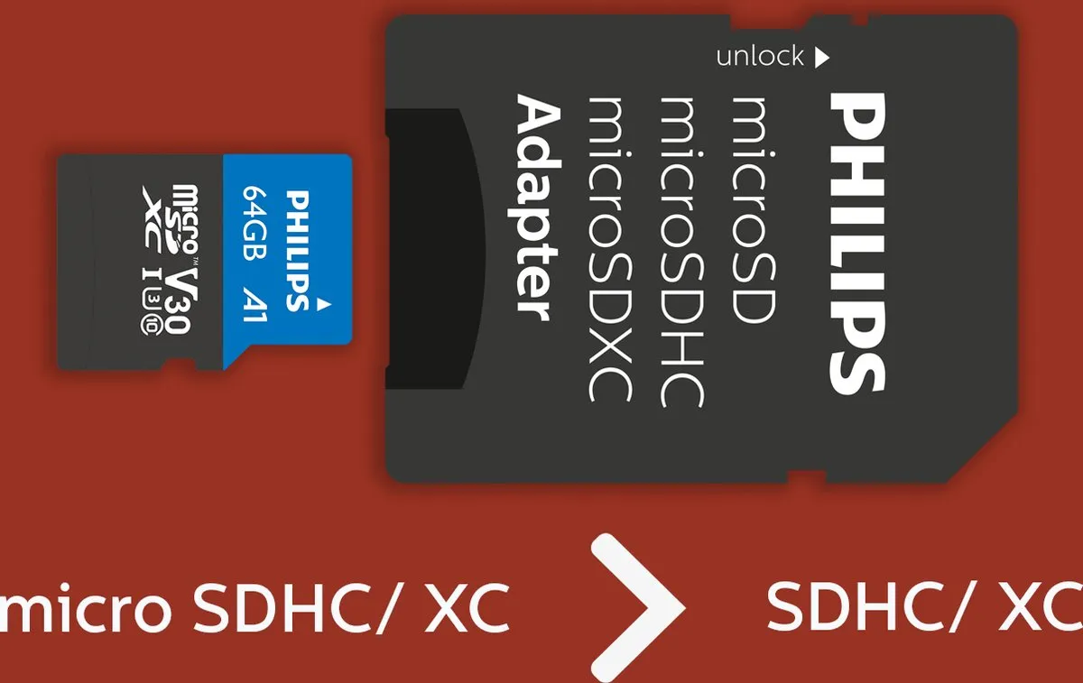 Philips FM64MP65B Micro SDXC 64GB - Class 10 UHS-I U3