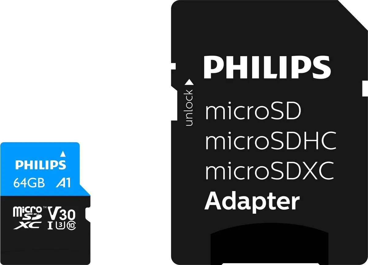 Philips FM64MP65B Micro SDXC 64GB - Class 10 UHS-I U3