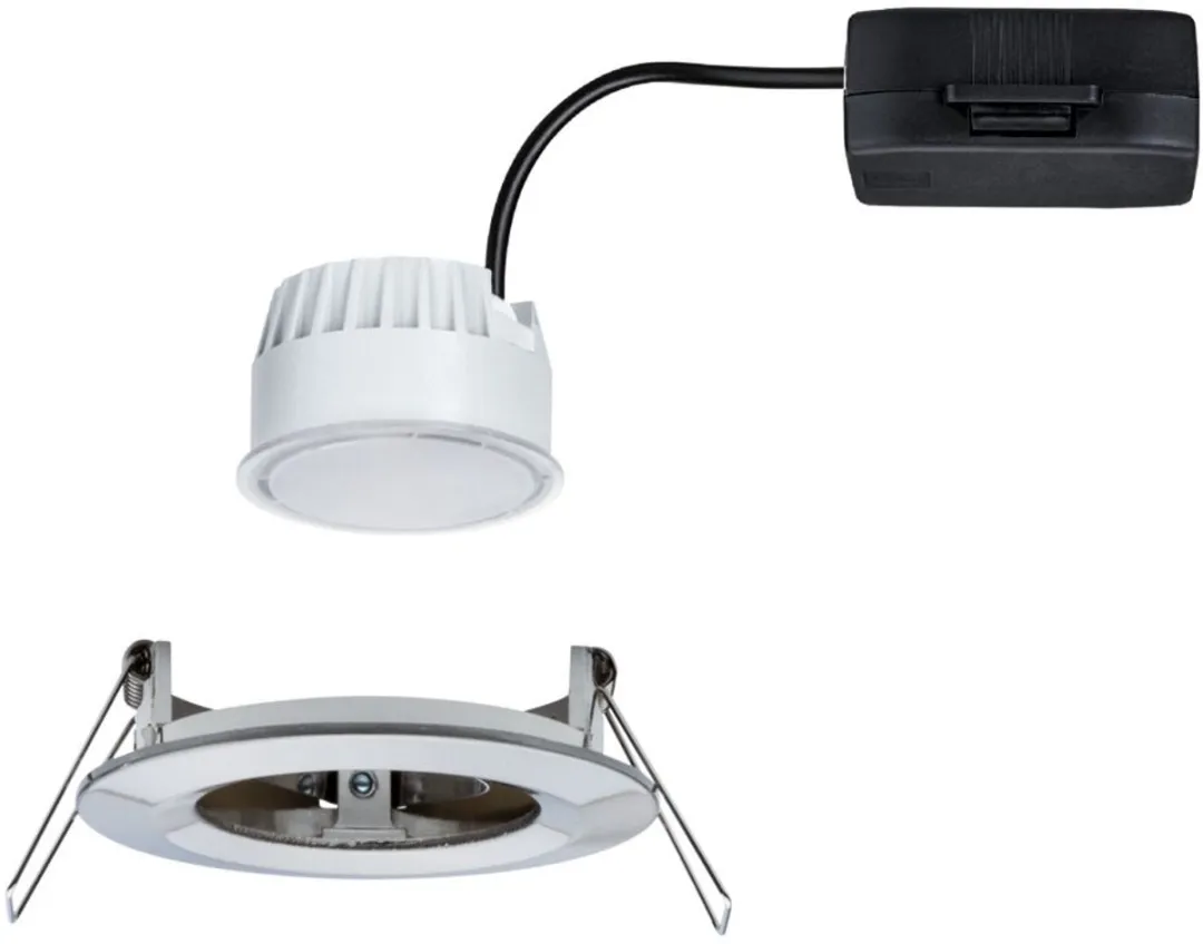 Paulmann Nova Coin LED Inbouwlamp 6W 470lm 2700K - Staal geborsteld