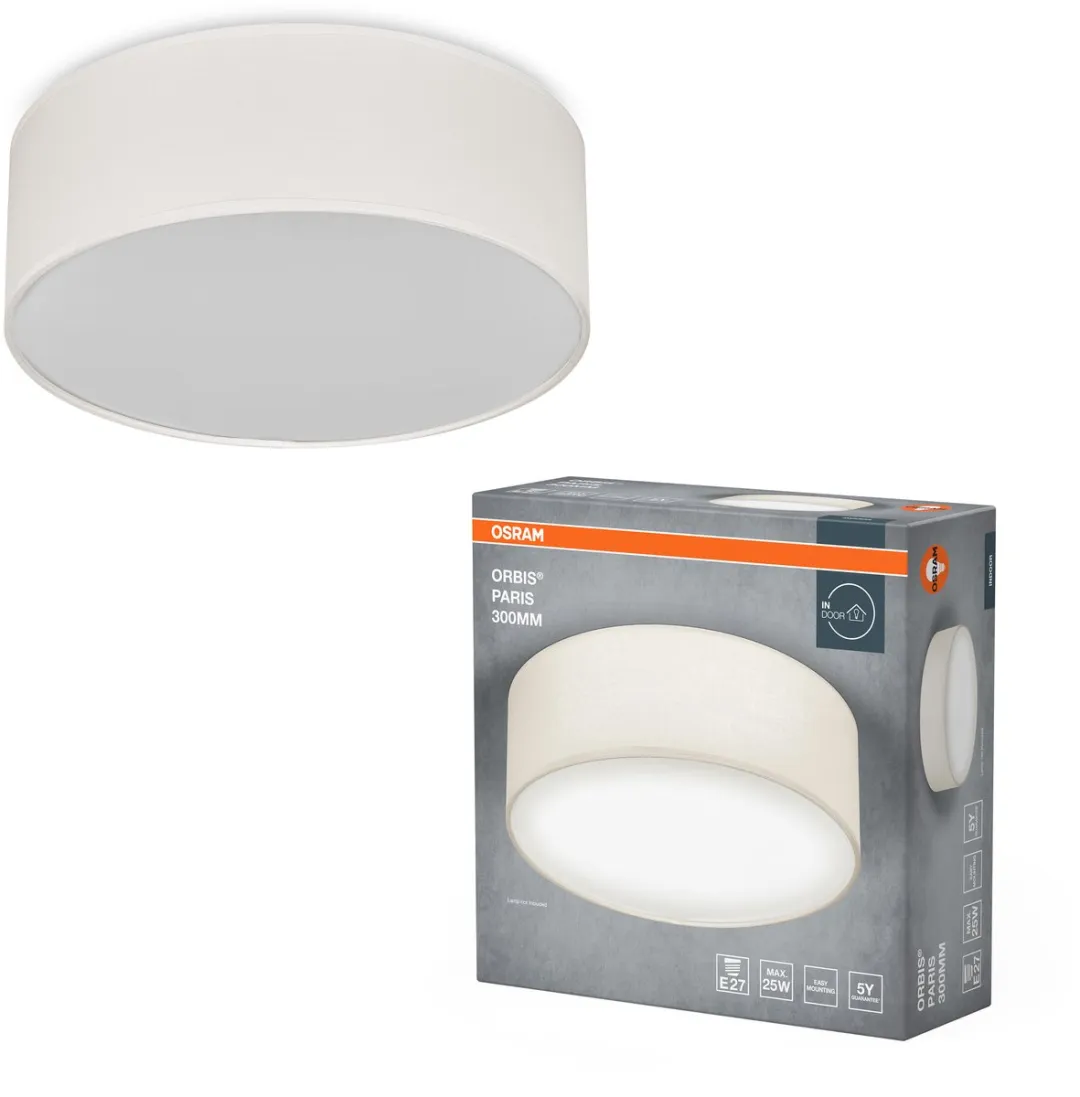 Osram Orbis Paris Plafondlamp 300mm - Beige - E27 - afbeelding 6 van 6