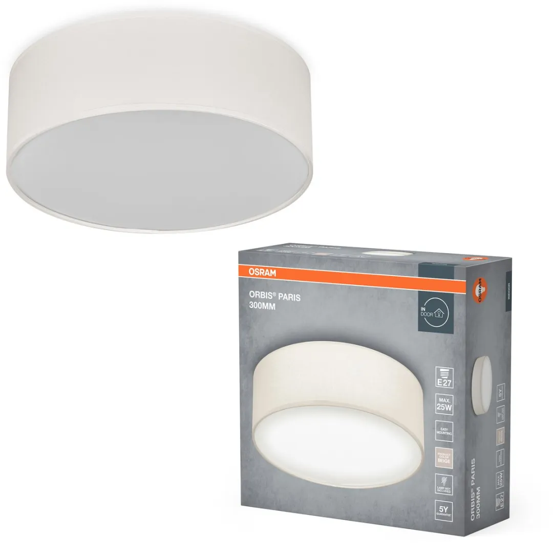 Osram Orbis Paris Plafondlamp 300mm - Beige - E27