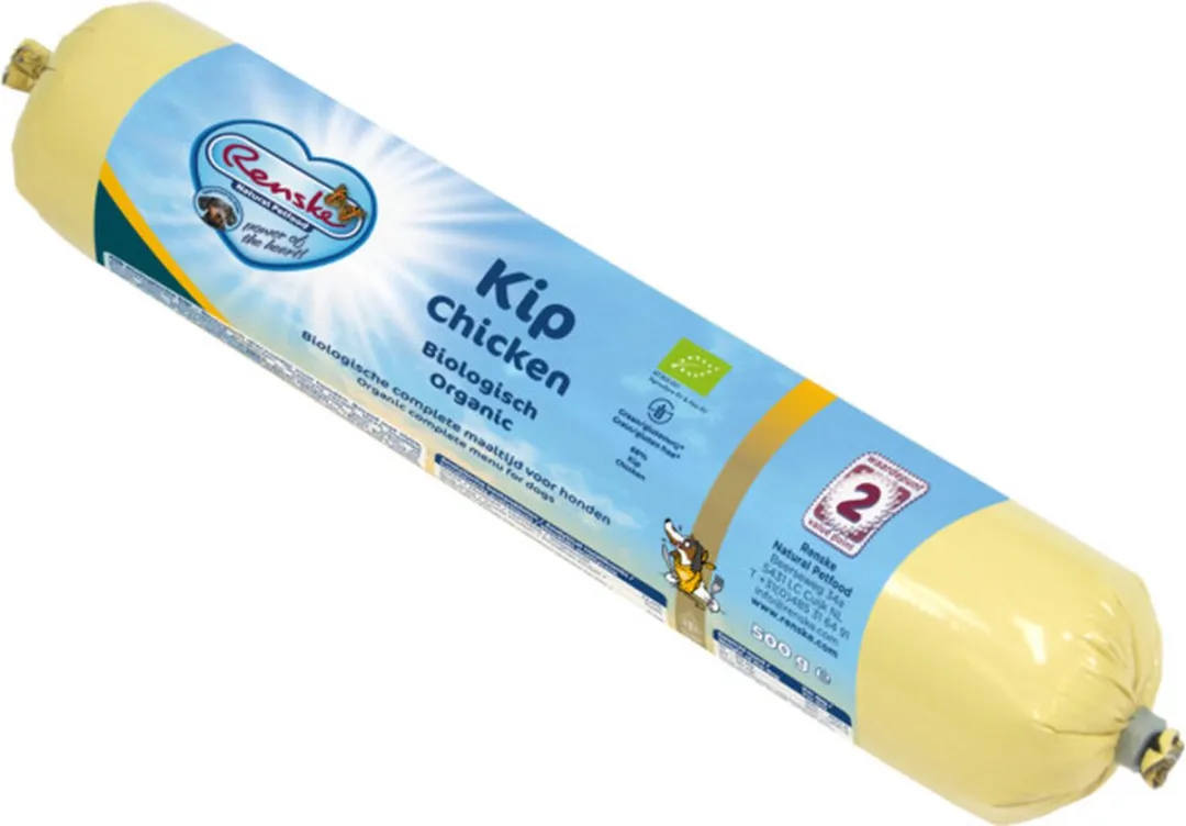Renske Adult Bio Kip Graanvrij Hondenvoer 500g - 7 Stuks
