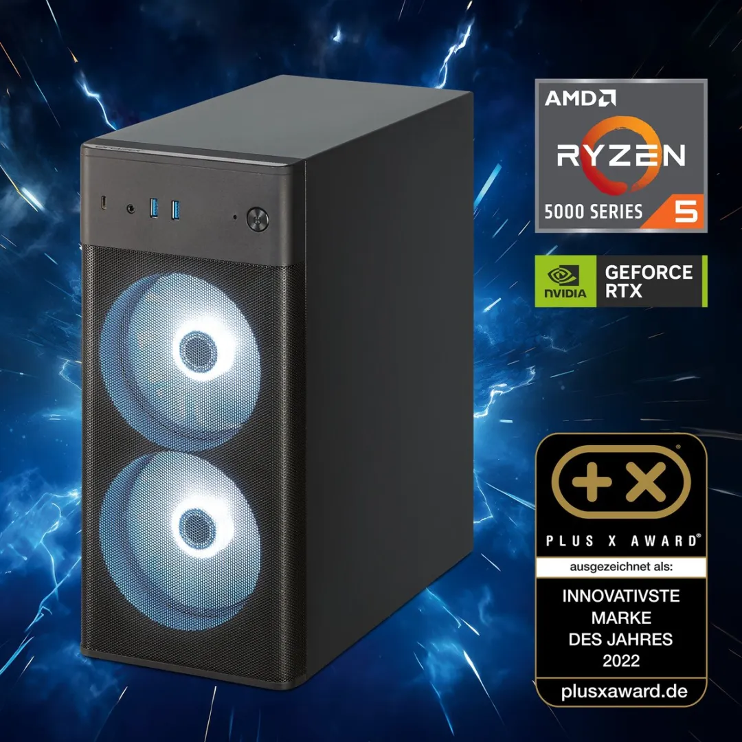 ERAZER Recon P45 Gaming PC - AMD Ryzen 5 5500 RTX 5060 32GB 1TB SSD - afbeelding 6 van 6