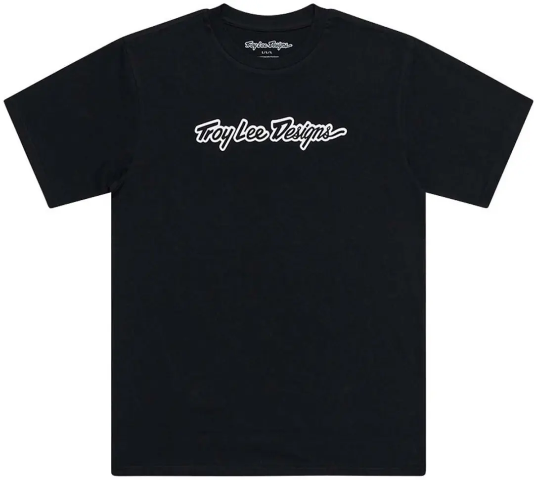 Troy Lee Designs Signature T-shirt Met Korte Mouwen Zwart L Man