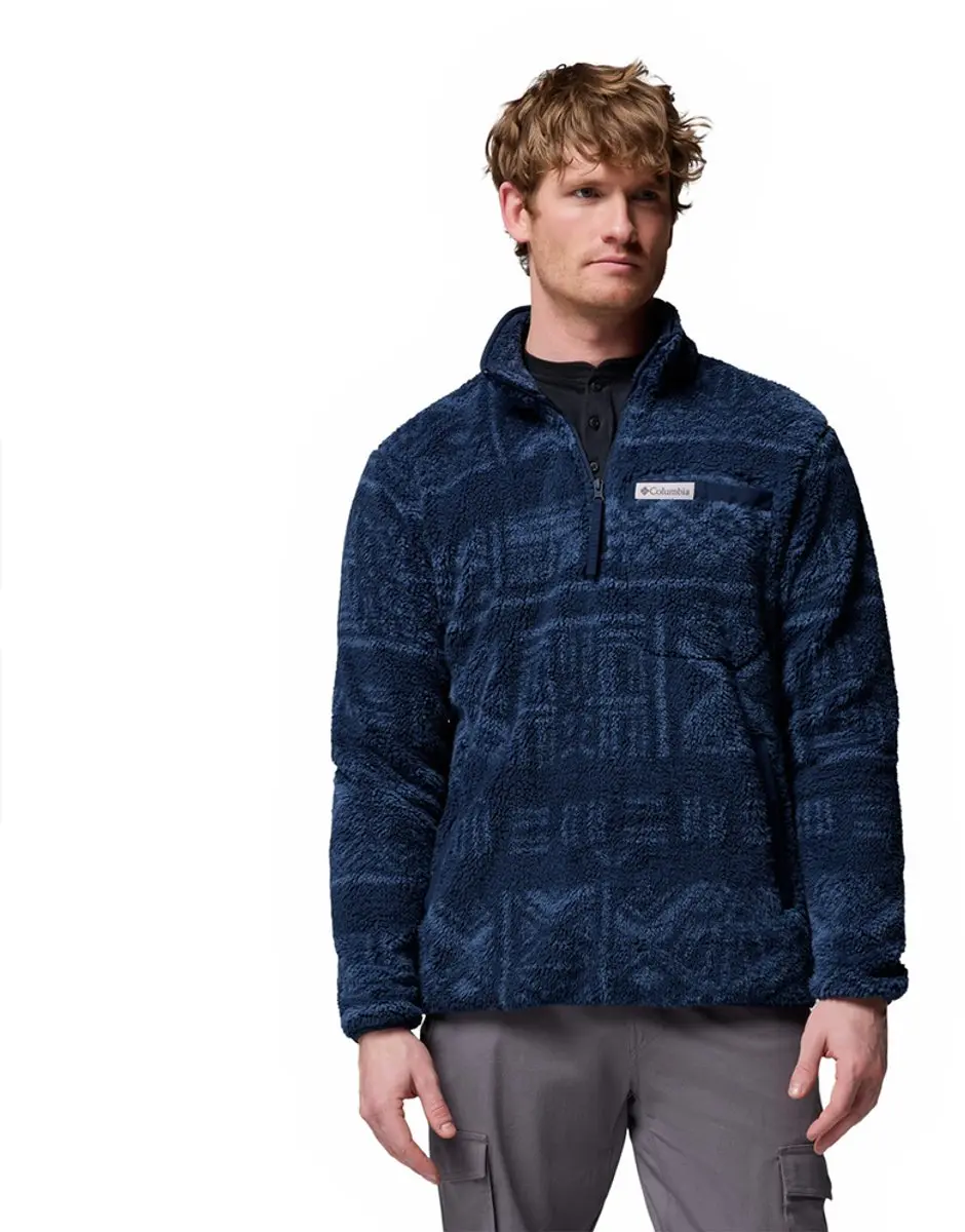 Columbia Rugged Ridge™ High Pile Fleece Met Halve Rits Blauw S Man