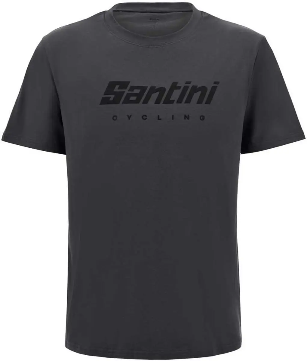 Santini Logo T-shirt Met Korte Mouwen Grijs S