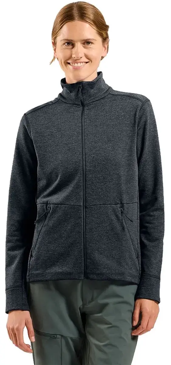 Odlo Grid Fleece Met Volledige Rits Zwart XL Vrouw