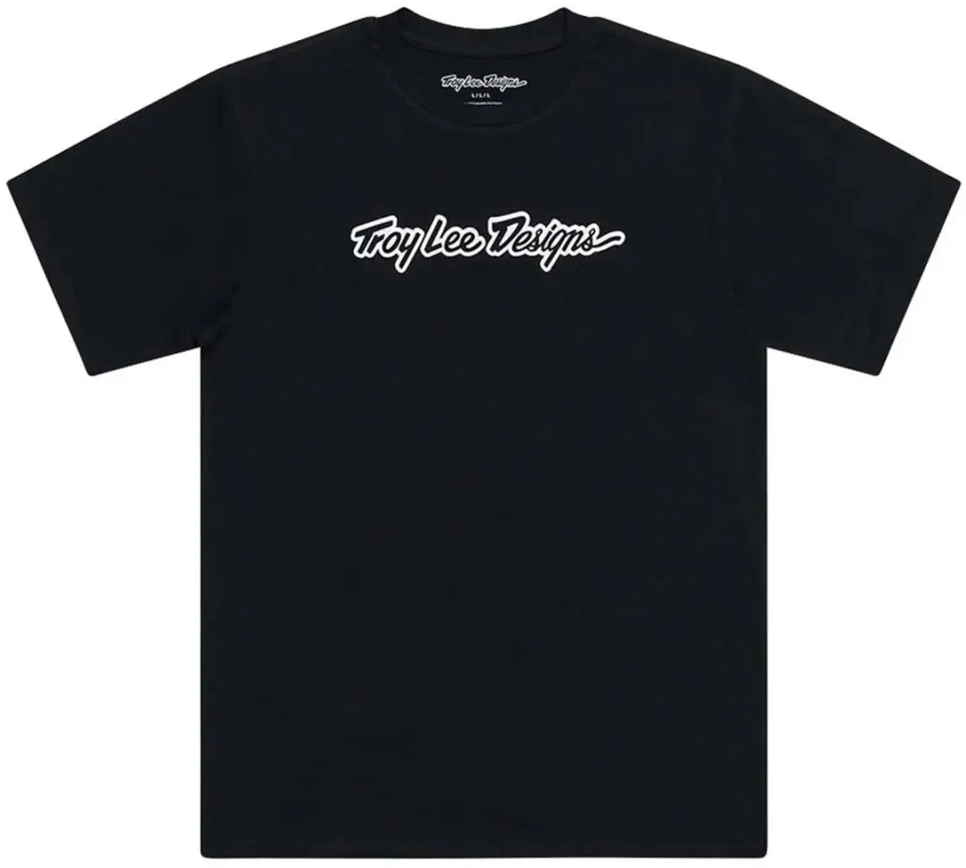 Troy Lee Designs Signature T-shirt Met Korte Mouwen Zwart M Man