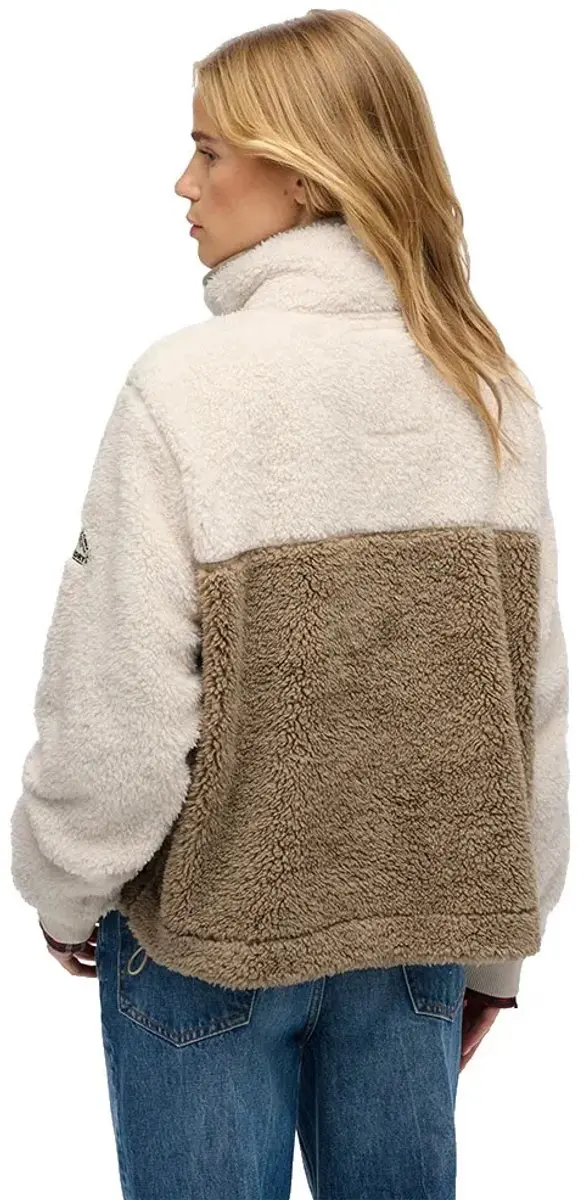 Superdry Super Soft Mash Up Henley Sweatshirt - Beige - XL - afbeelding 2 van 4