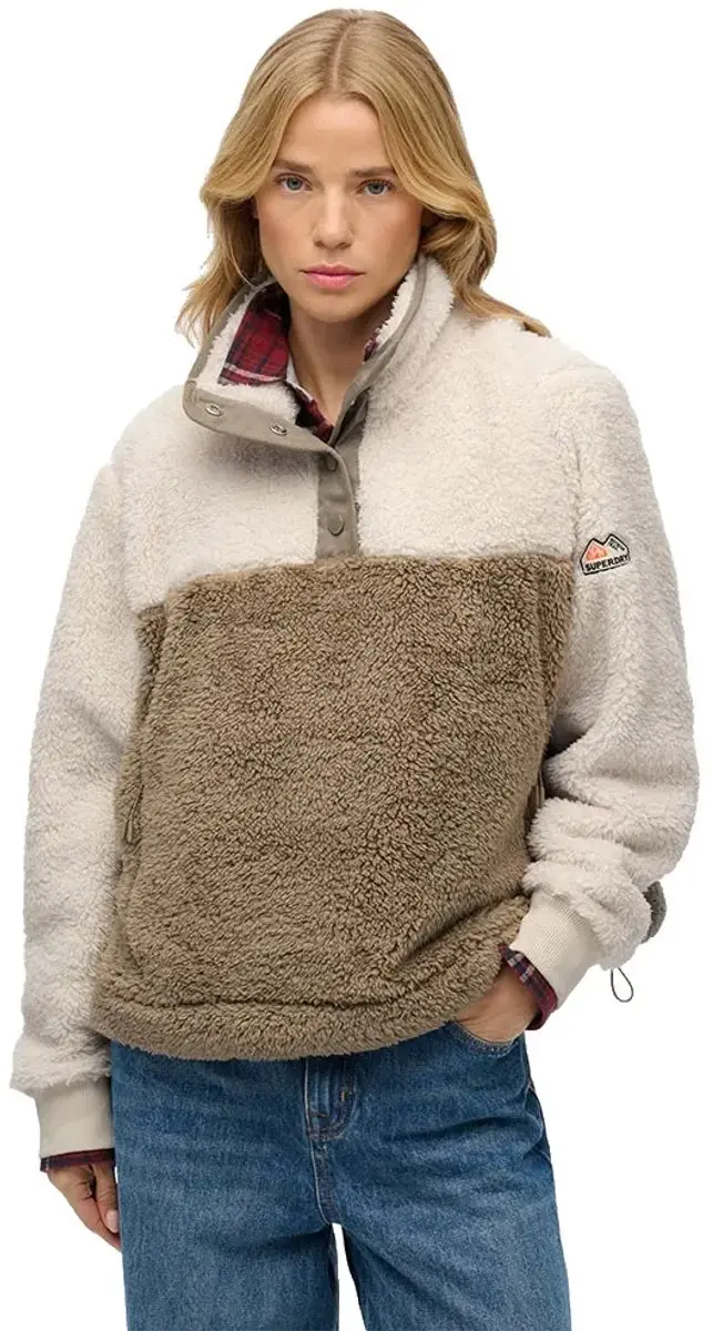 Superdry Super Soft Mash Up Henley Sweatshirt