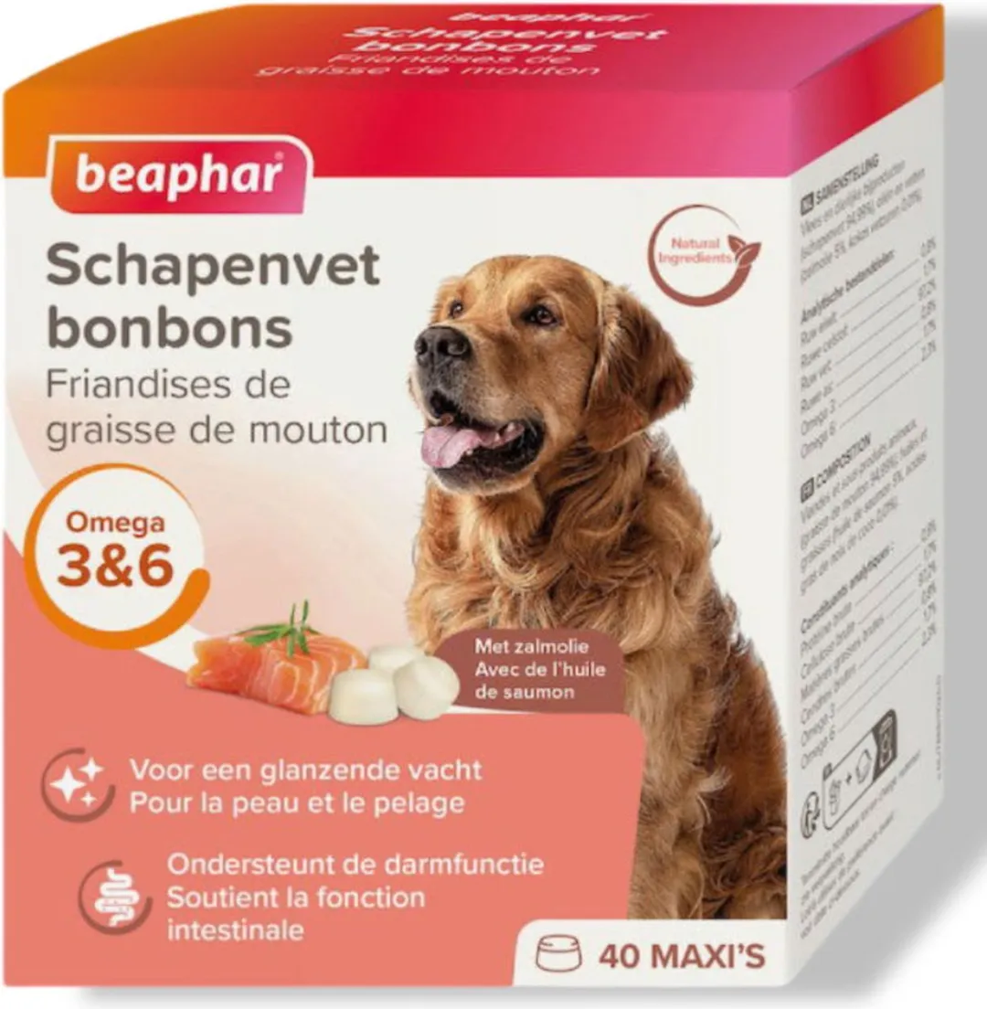 Beaphar Schapenvet Bonbons Zalm 245g - 10 Stuks