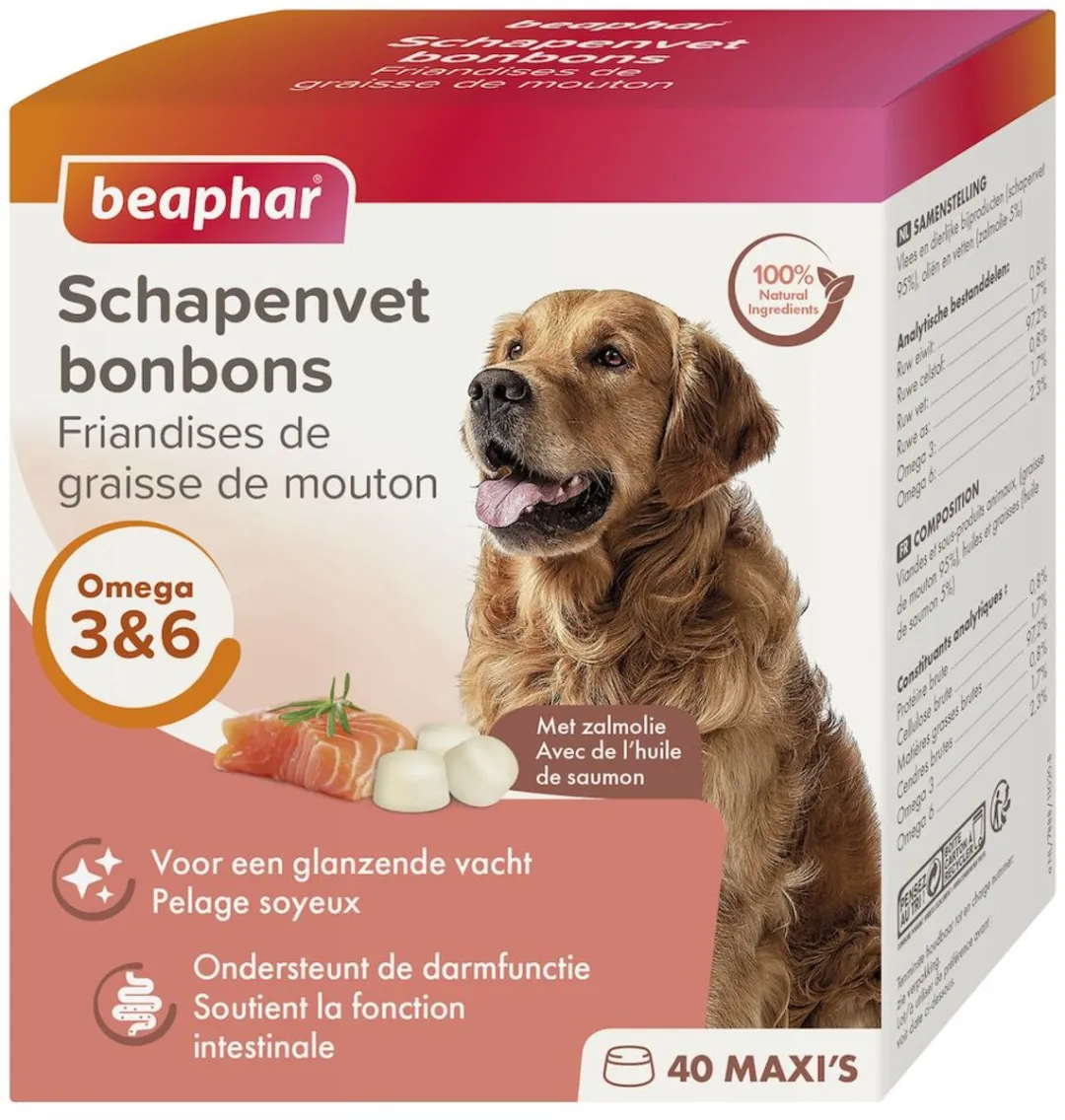 Beaphar Schapenvet Bonbons Zalm 245g - 10 Stuks