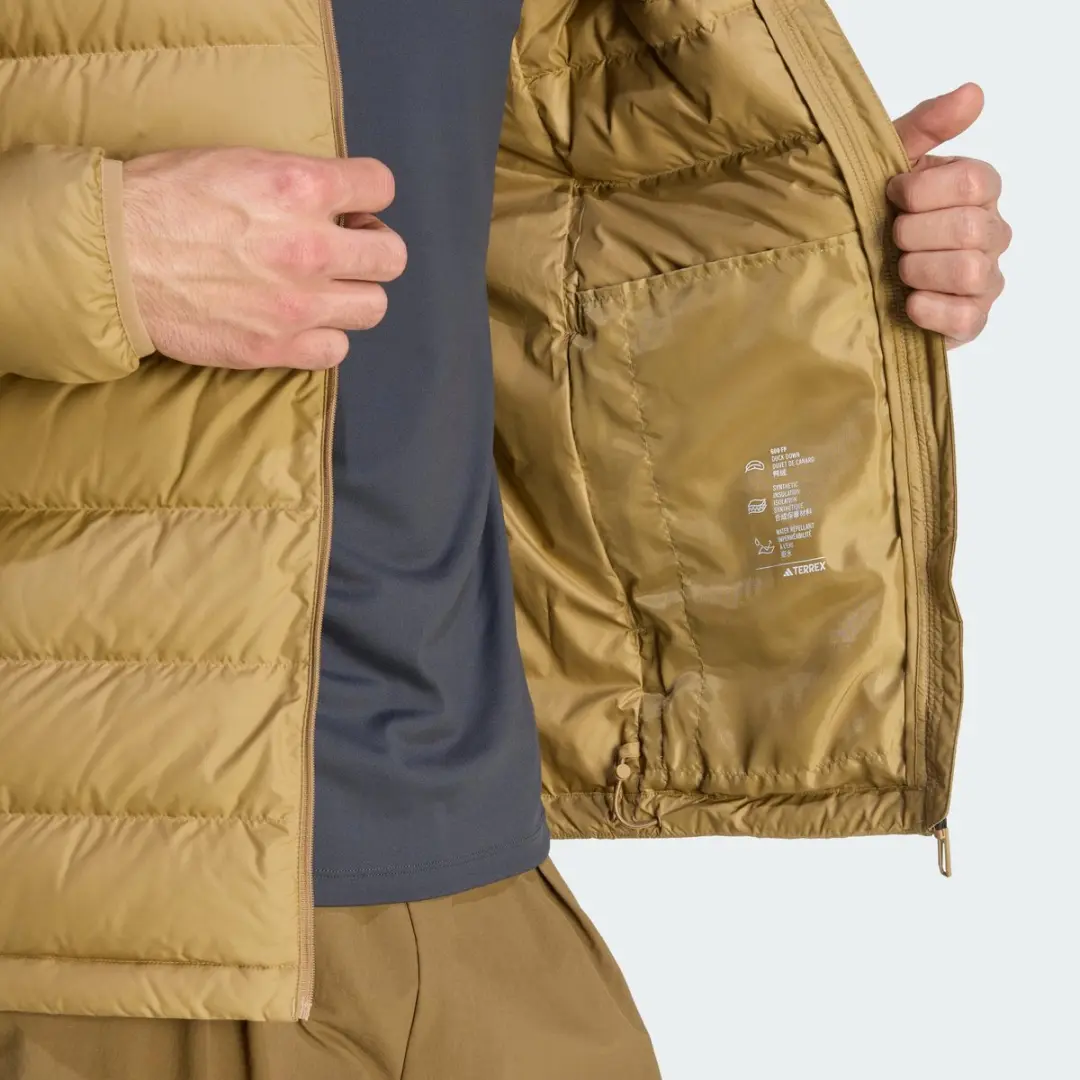 adidas Terrex Multi Licht Climawarm Donsjack - Heren - Bruin - afbeelding 2 van 6