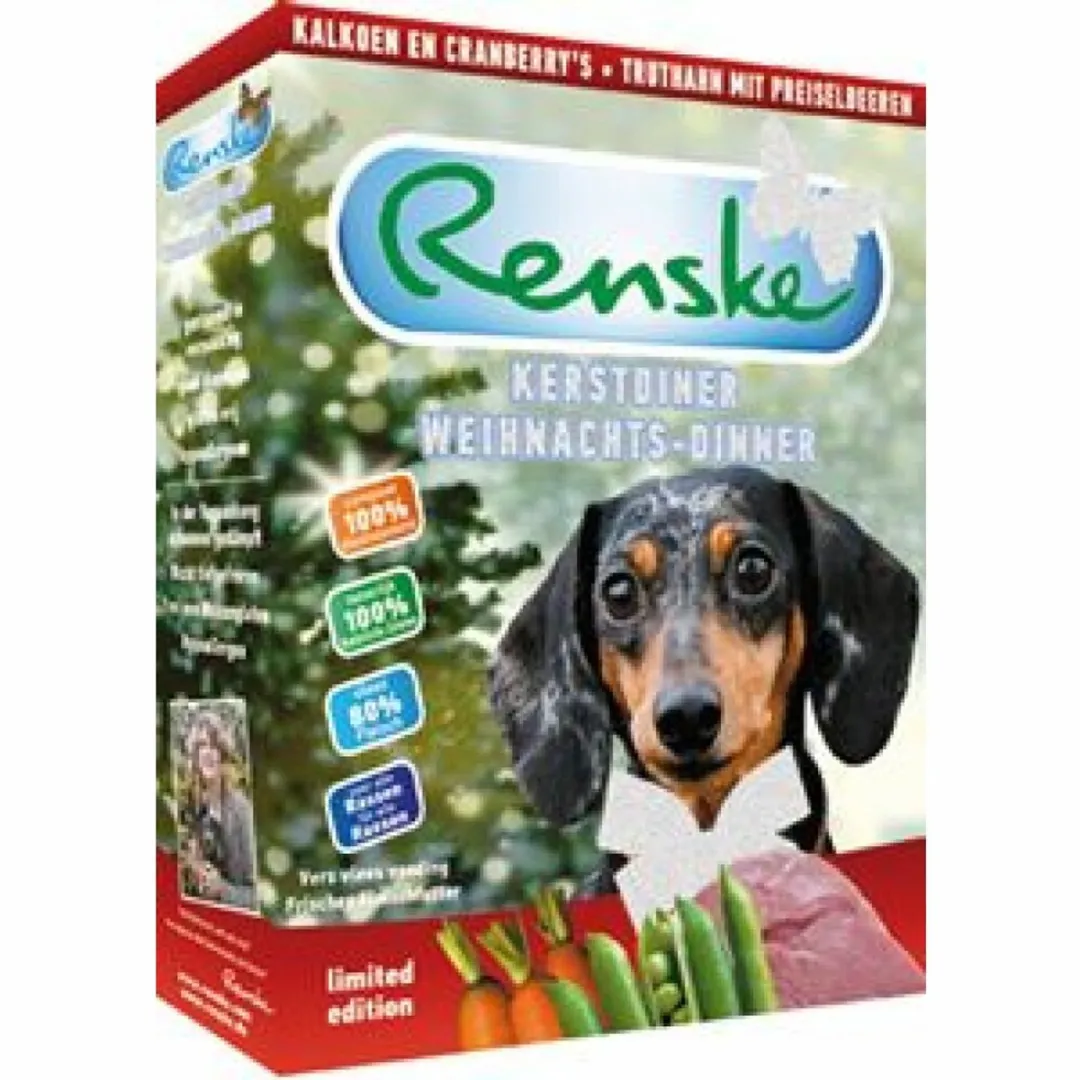 Renske Vers Vlees Kerst Hondenvoer - 395g - 10 Stuks - afbeelding 6 van 6
