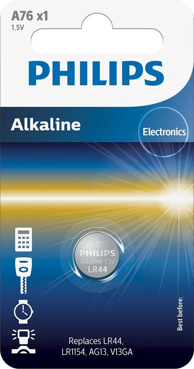 Philips A76/01B Alkaline Batterij 145mAh