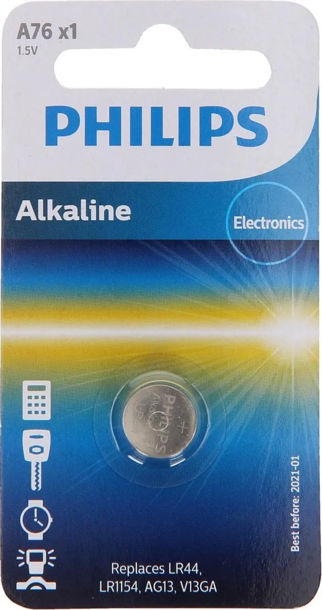 Philips A76/01B Alkaline Batterij 145mAh