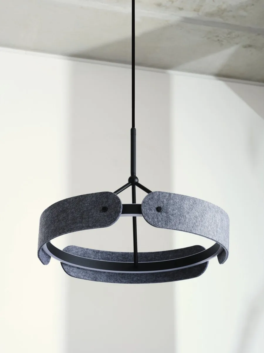 Osram Decor Curve Vilt LED Hanglamp 33W - 1000lm - Donkergrijs - afbeelding 6 van 6