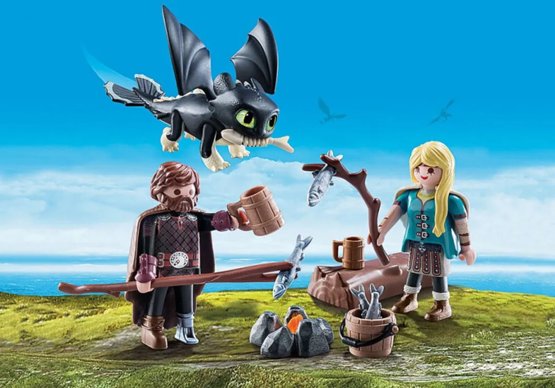 Playmobil Dragons Hikkie en Astrid met Babydraak 70040
