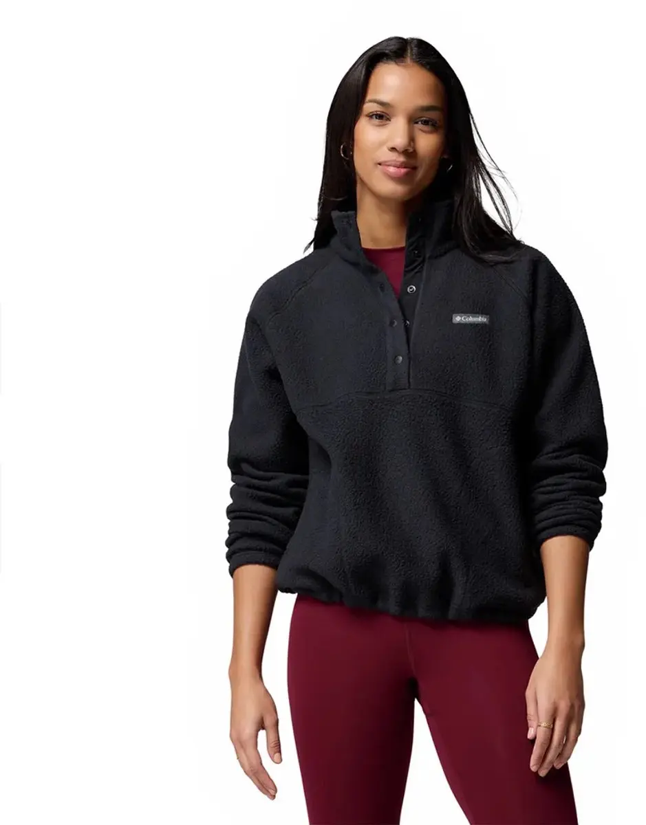 Columbia Jasper Ridge™ Pebbled Snap Fleece Met Halve Rits Zwart M Vrouw
