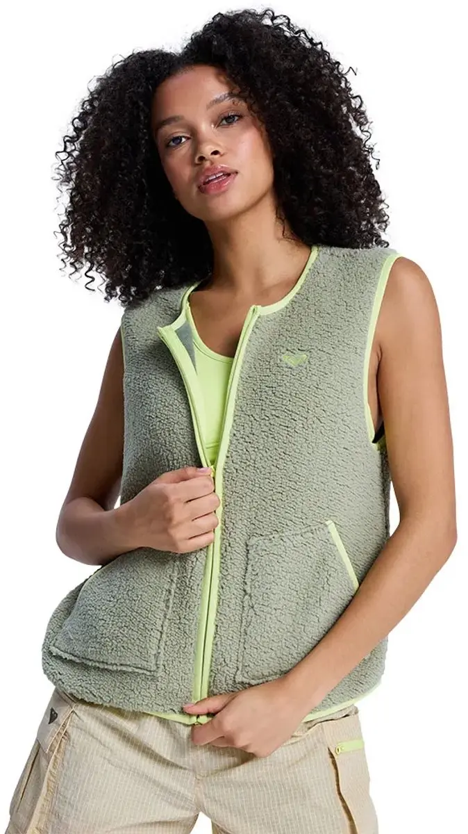 Roxy Boundless Spirit Easy Fleece Met Volledige Rits Groen L Vrouw