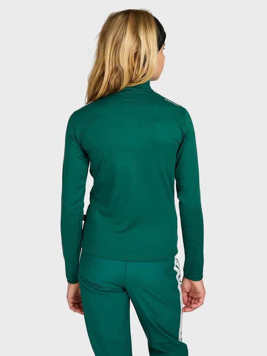 Brunotti - Rodiany Snow Fleece Meisjes - Hunter Green - Fleece Vest - Wintersport Kleding - Slim Fit - Basis laag - 140 - afbeelding 4 van 6