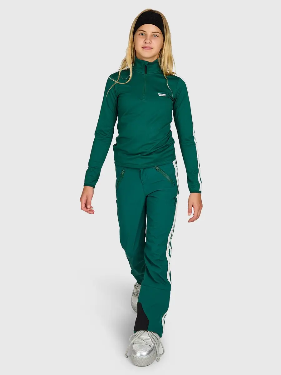 Brunotti - Rodiany Snow Fleece Meisjes - Hunter Green - Fleece Vest - Wintersport Kleding - Slim Fit - Basis laag - 140 - afbeelding 6 van 6