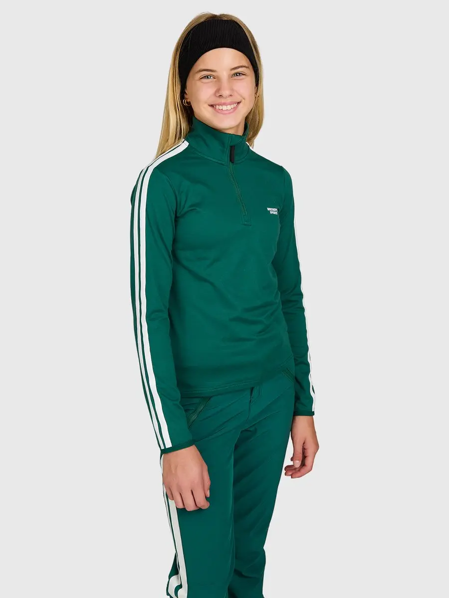 Brunotti - Rodiany Snow Fleece Meisjes - Hunter Green - Fleece Vest - Wintersport Kleding - Slim Fit - Basis laag - 152 - afbeelding 5 van 6